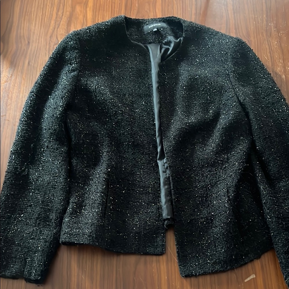 Elegant Black Tweed Jacket